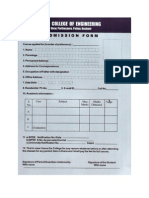 Admission Form2009