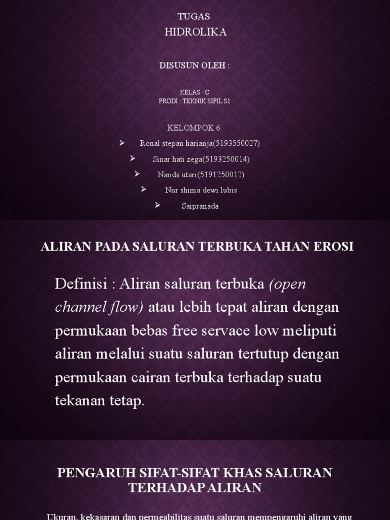 Aliran Saluran Terbuka dan Erosi | PDF | Sains & Matematika