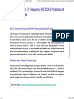 Rate of Change of Frequency (ROCOF) Protection DF - DT Working Principle - Electrical4u