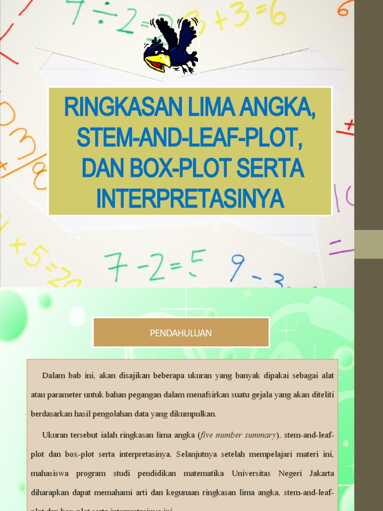 Ringkasan Lima Angka Diagram Dahan Daun Dan Box Plot Pptx