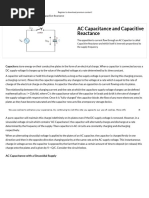 AC Capacitance and Capacitive Reactance in AC Circuit