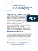 COVID 19 Parents and Carers Support For Students 10 3 2020