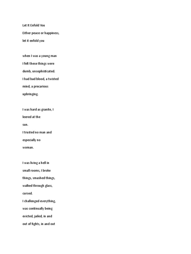 Let It Enfold You Charles Bukowski PDF