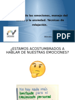 Gestión de Las Emociones, Manejo Del Estrés