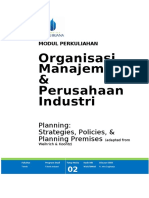 Modul 02 - Perencanaan - Strategi, Kebijakan, Proses (UMB - Feb 2018)