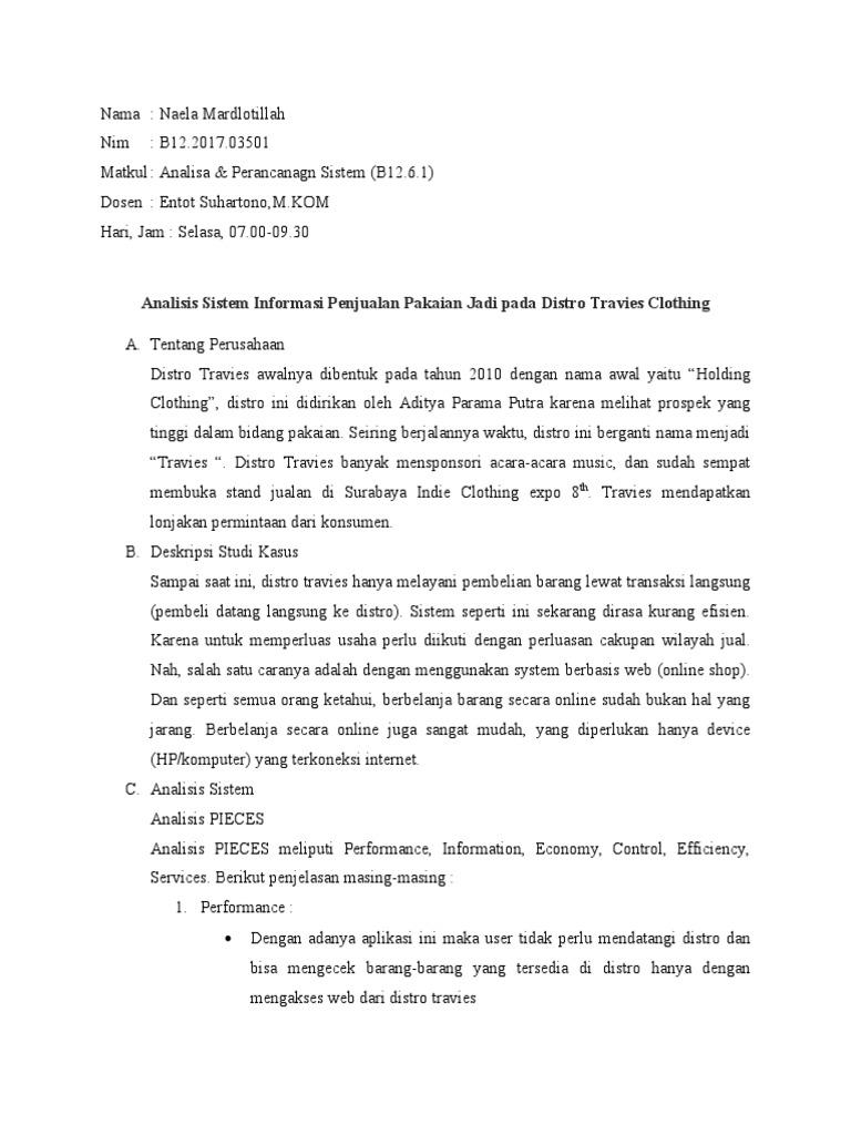 Tugas Analisis Pieces
