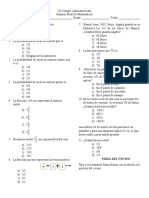 Examen Final de Quinto (Matemáticas)