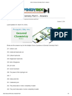 MCQ in General Chemistry Part 6 - Answers