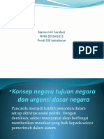 Konsep Negara, Tujuan Negara Dan Urgensi Dasar Negara