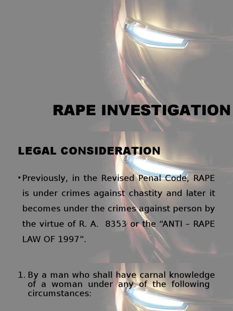 Rape Investigation Procedures in the Philippines | PDF | Rape | Sexual ...