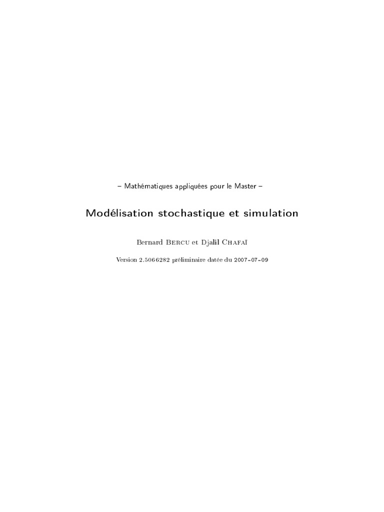 Modélisation Statistique Et Stochastique – OZIX