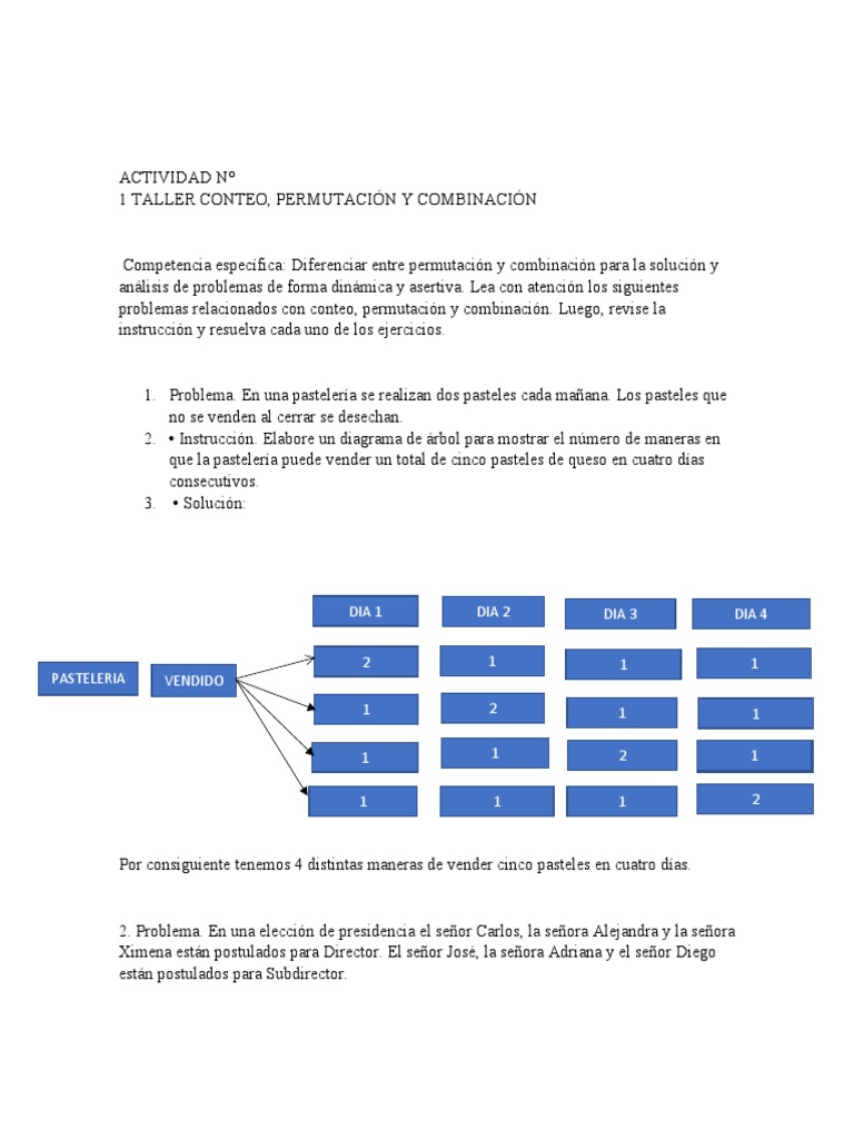Conteo, Permutaciones y Combinaciones | PDF | Enseñanza de matemática
