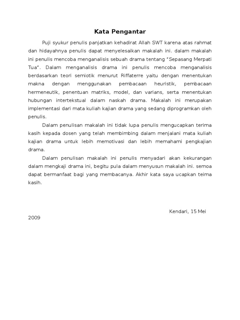 Makalah Kajian Drama hasnun lanasaha