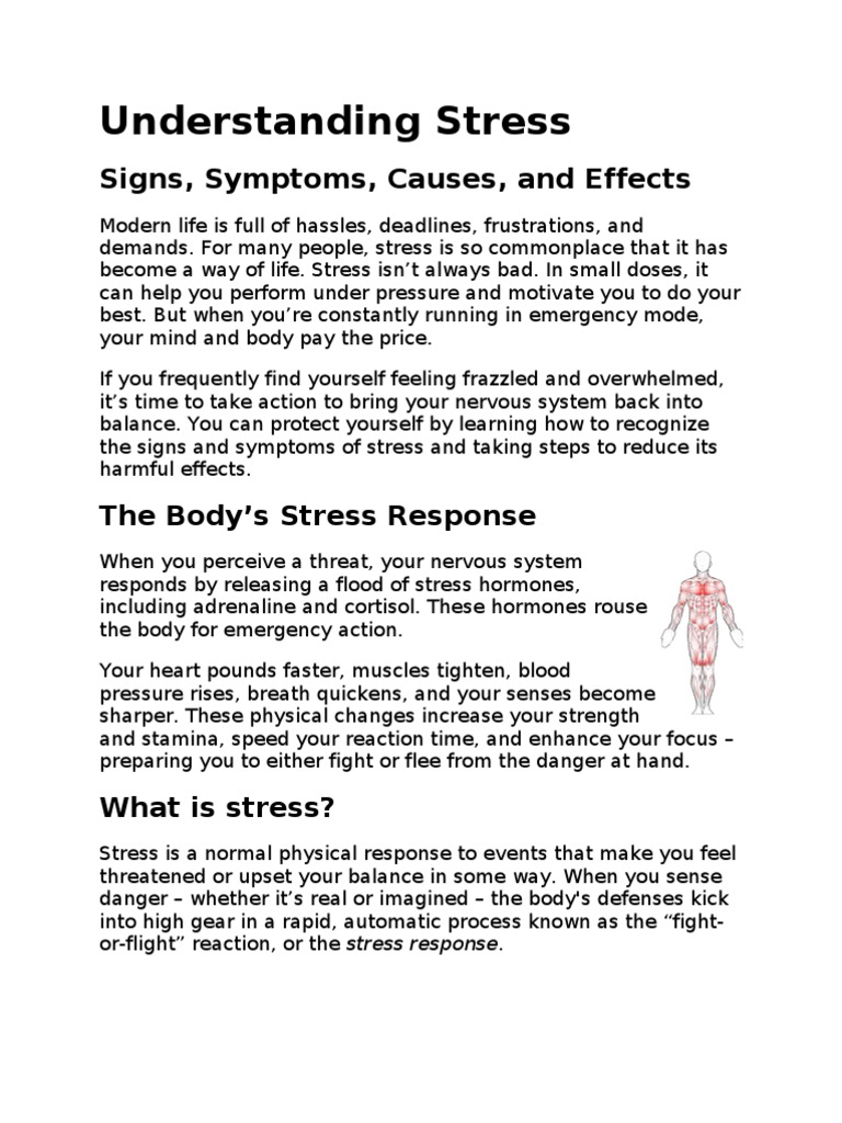 Understanding Stress: Causes and Effects | PDF | Occupational Stress ...