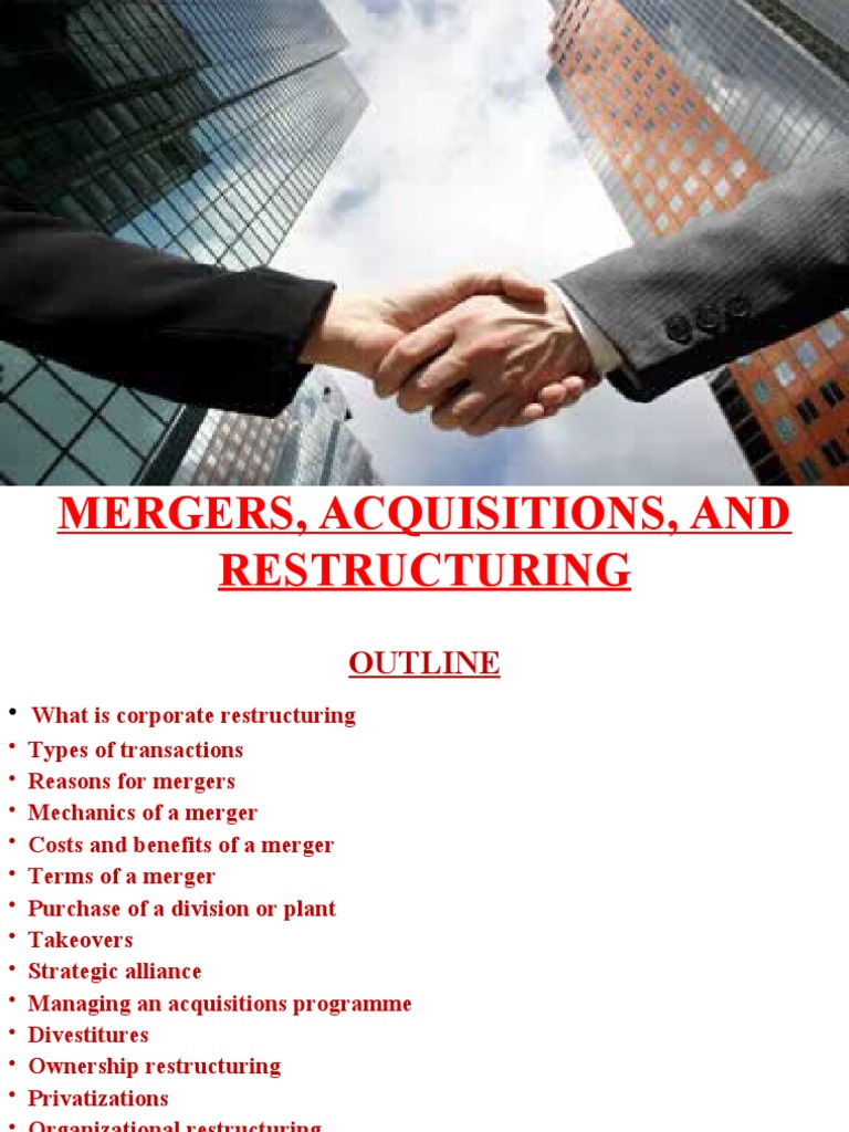 Mergers and Acquisitions Overview | PDF | Mergers And Acquisitions ...