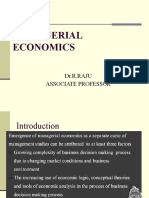 Managerial Economics: Dr.R.RAJU Associate Professor