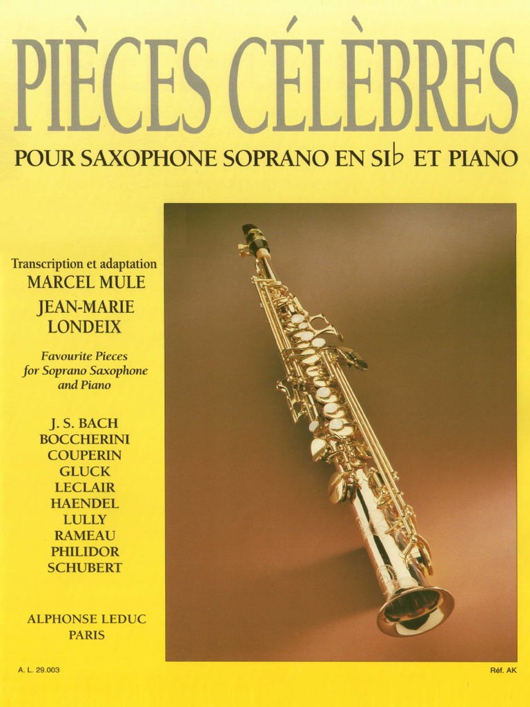 Marcel Mule, Jean Marie Londeix Pièces Célèbres Pour Saxophone