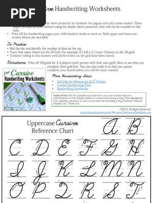 cursive handwriting practice grids pdf western calligraphy printing