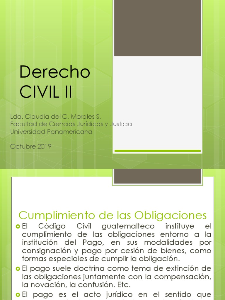 Cumplimiento de Obligaciones en Derecho Civil | PDF | Pagos | Subrogación