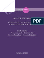 'De Lege Ferenda' Válogatott Tanulmányok Joghallgatók Tollából