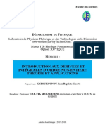 Introduction Aux Dérivées Et Intégrales Fractionnaires Théorie Application PDF