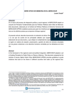 08 - Laura Toker - Política Sobre Sitios de La Memoria en El MERCOSUR PDF