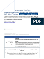 IATF Rules 5th Edition - FAQs October 2019