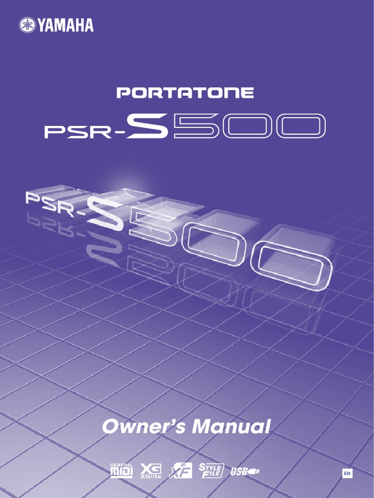Yamaha PSR-S500 Manual | PDF | Usb | Ac Power Plugs And Sockets