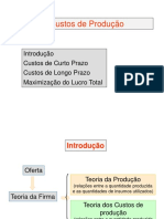 Economia - Aulas 10 e 11 - Custos de Produção - 2016