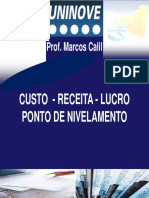 Análise de Custo, Receita e Lucro: Ponto de Nivelamento e Maximização da Receita Total