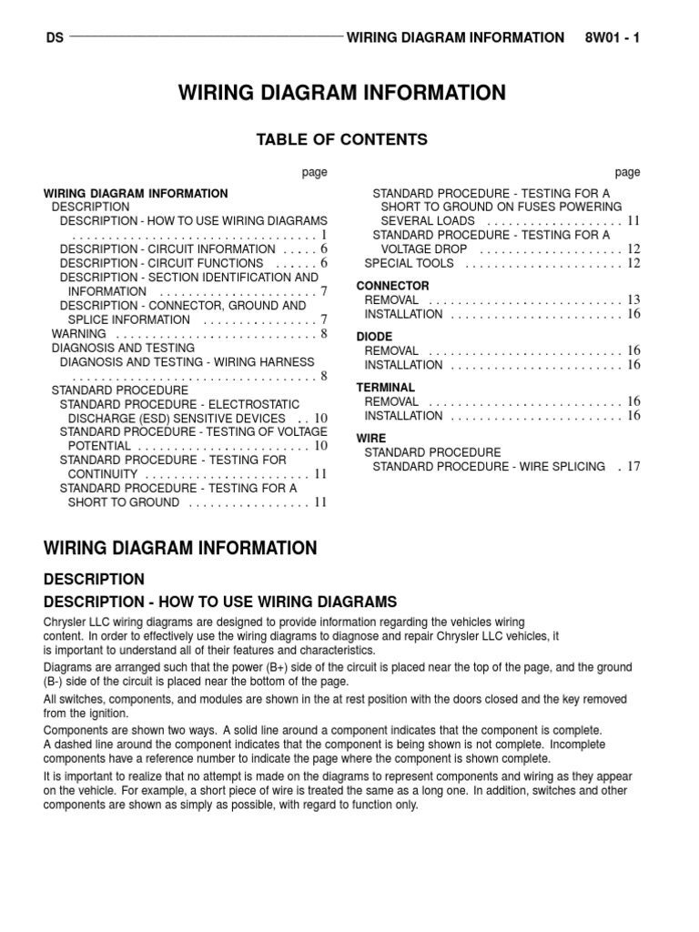 Dodge Wiring Diagram Information | PDF | Electrical Connector