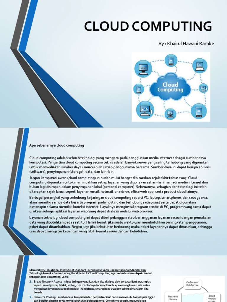 Pengantar Cloud Computing dan Karakteristiknya | PDF | Bisnis | Komputer