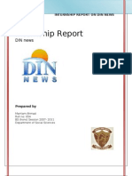 Internship Report On DIN News