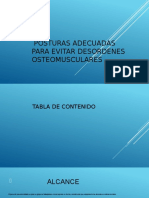 Posturas Adecuadas para Evitar Desordenes Osteomusculares