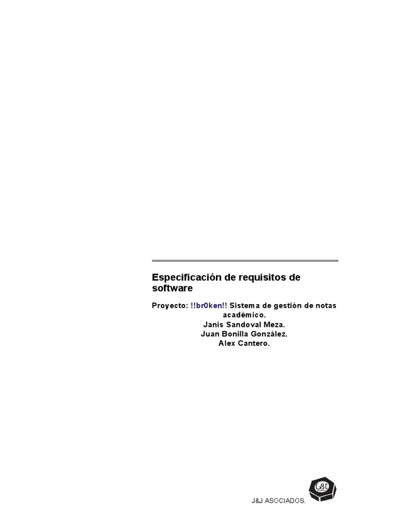 Especificación de Requisitos de Software | PDF | Usuario (informática ...