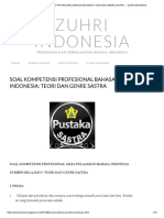 Soal Kompetensi Profesional Bahasa Indonesia - Teori Dan Genre Sastra - Zuhri Indonesia