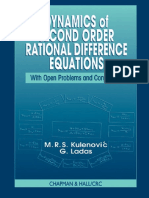 Dynamics of Second Order Rational Difference Equations With Open Problems and Conjectures 2001 by Mustafa R.S. Kulenovic, G. Ladas PDF