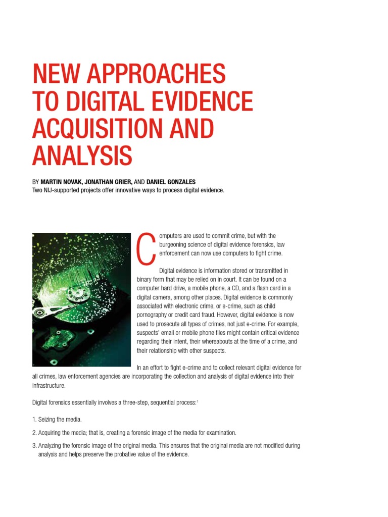 Innovative Digital Evidence Acquisition | PDF | Computer Forensics ...