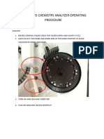 PKL PPC 125 Chemistry Analyzer Startup and Operation