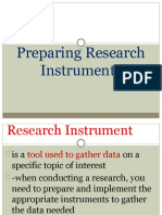 RESEARCH INTSTRUMENT