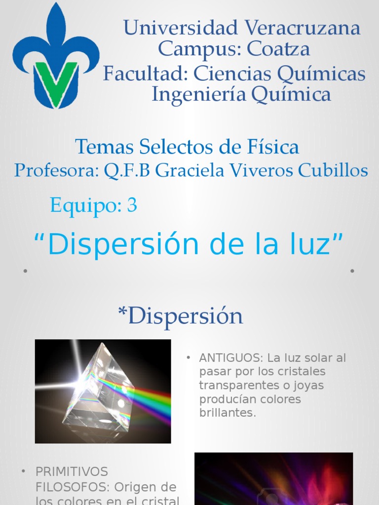 Dispersion de La Luz | PDF | Arco iris | Ligero