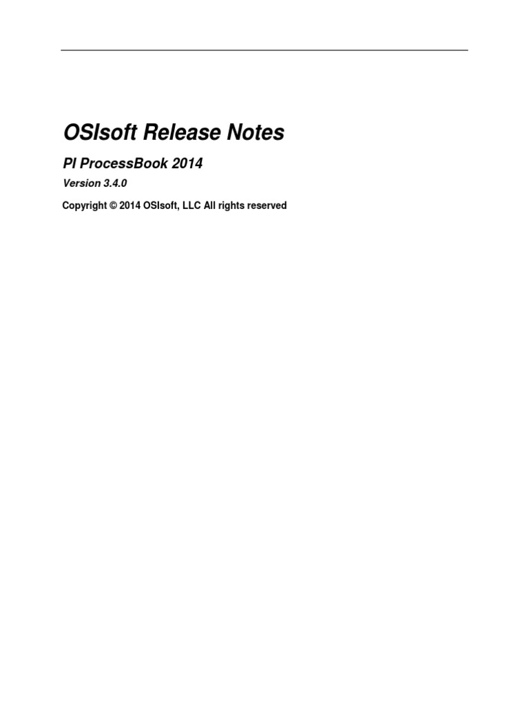PI ProcessBook 2014 Release Notes PDF | PDF | Microsoft Access | System ...