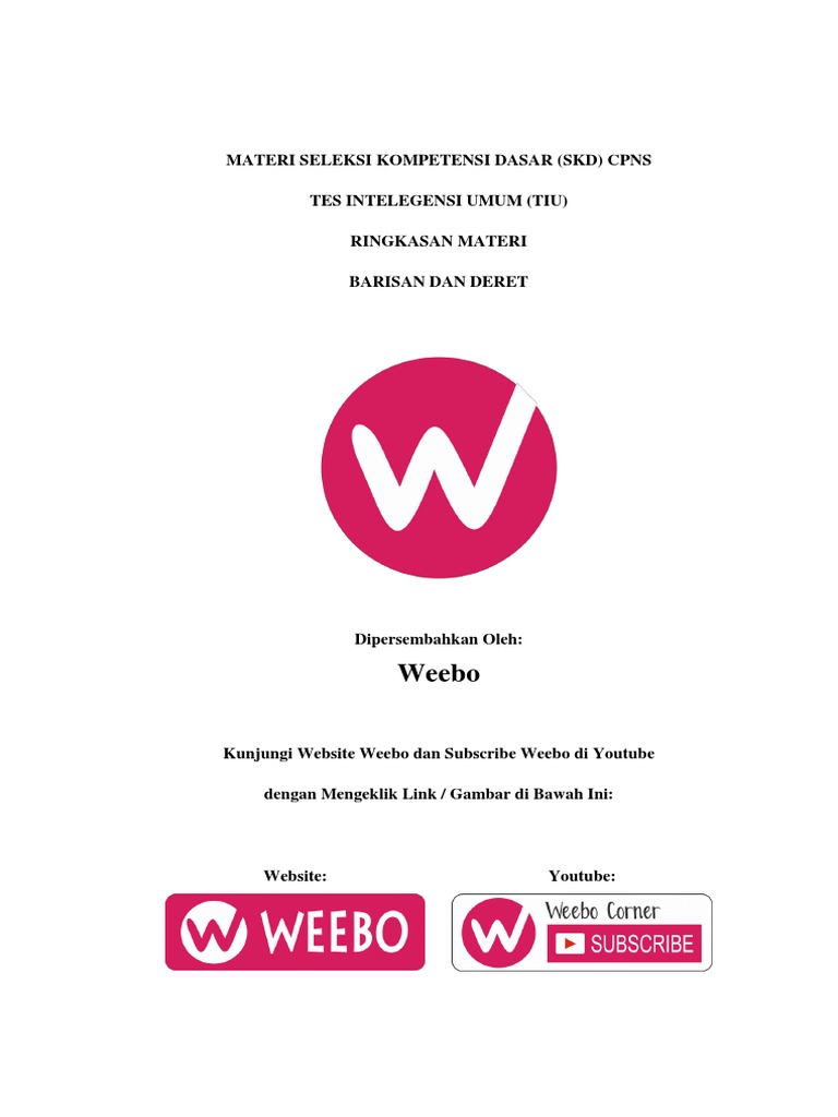 Ringkasan Materi Tiu Barisan Dan Deret Pdf