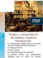 5 Clase Cinco Origen y Consolidación Del Estado Moderno