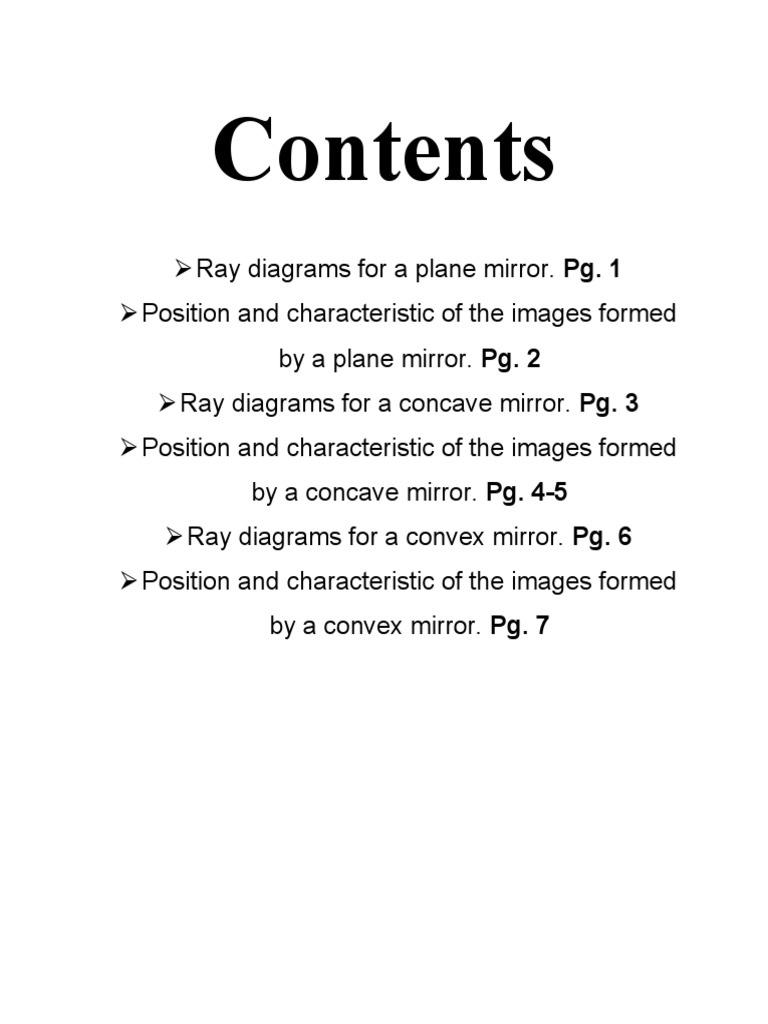 Mirror Ray Diagrams and Image Characteristics | PDF
