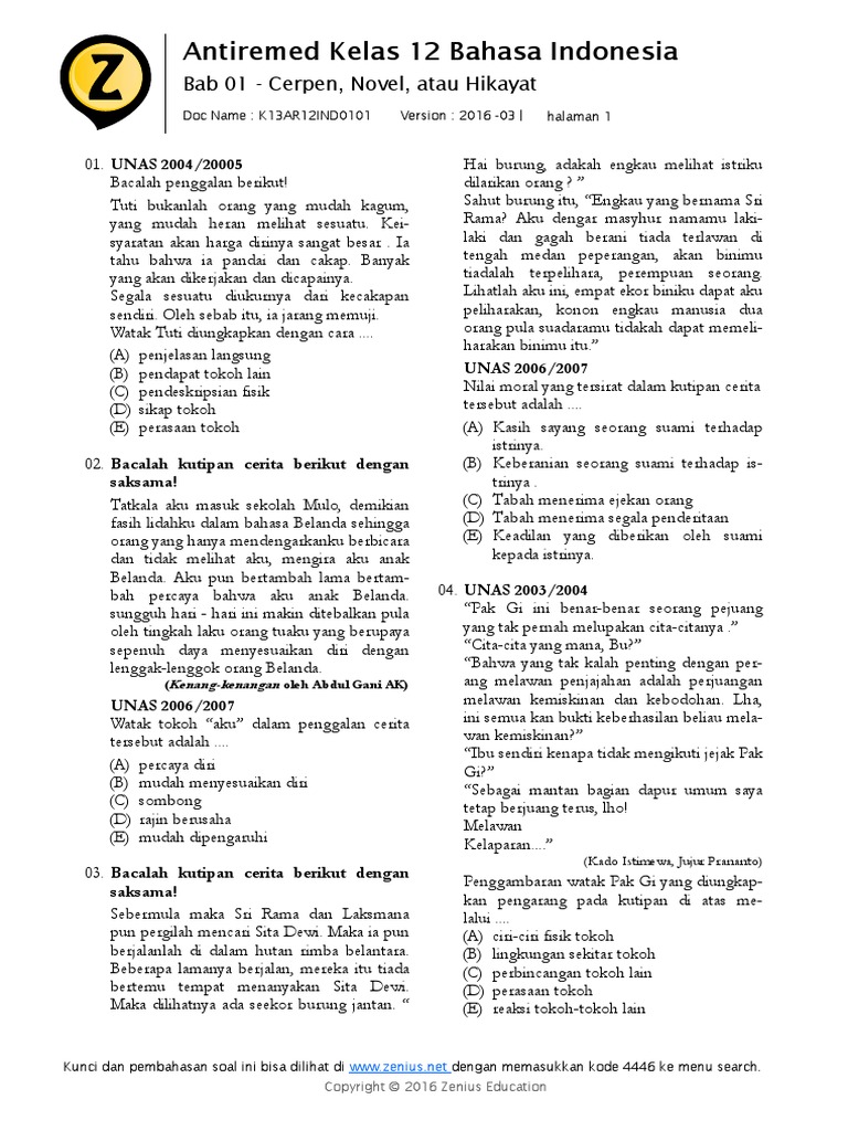 Cerpen Novel Atau Hikayat Pdf Pdf