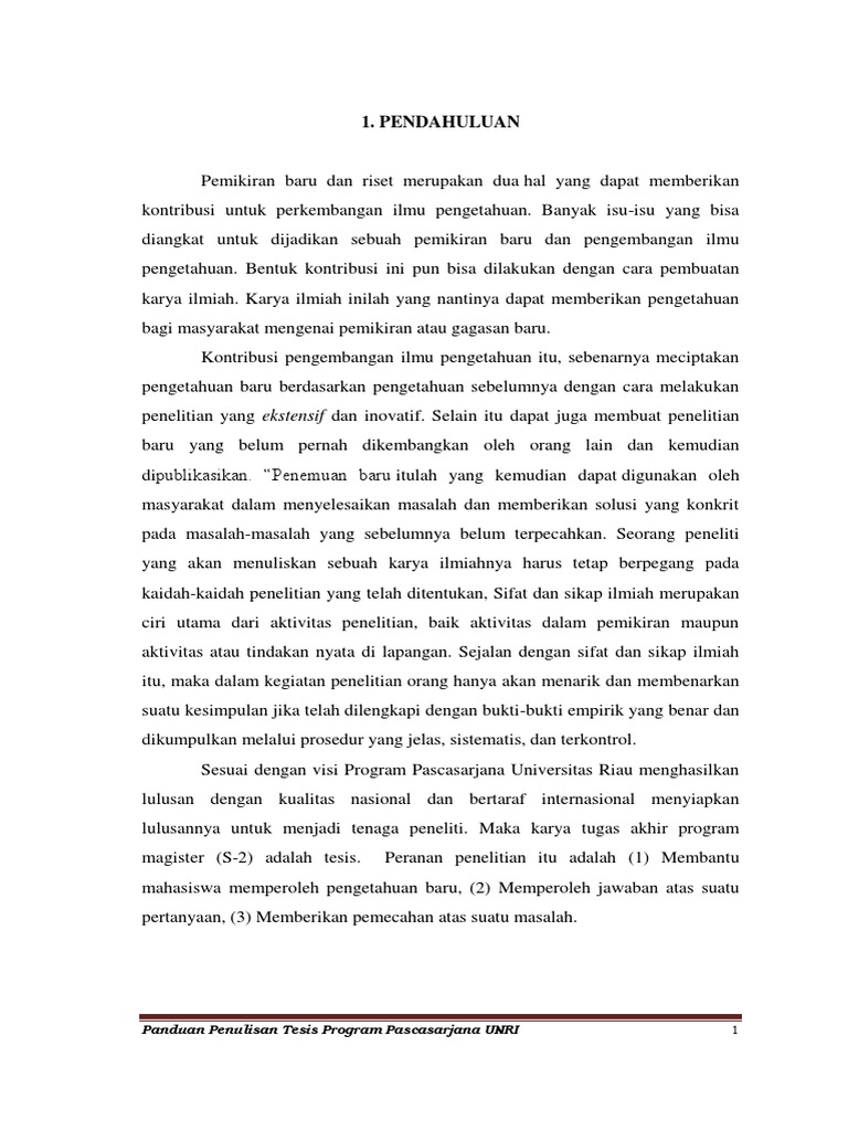 Panduan Tesis 2020 PDF | PDF