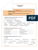 Exercices POSSESIFS PDF