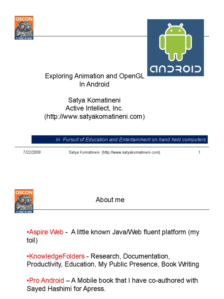 Android Animation and OpenGL Guide | PDF