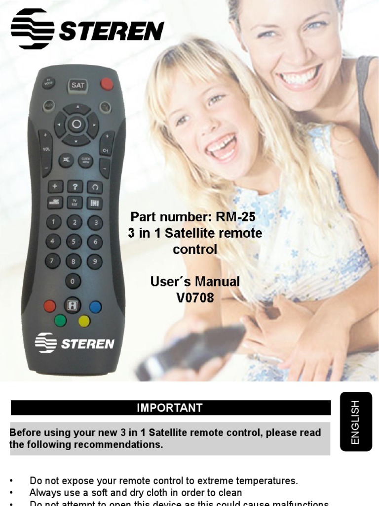RM 25 Instr | PDF | Remote Control | Television